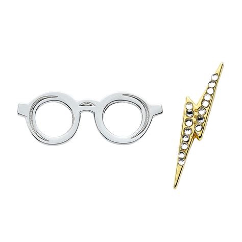 Harry Potter Glasses and Lightning Bolts Gold 